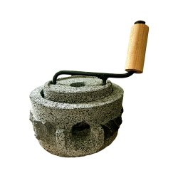 Molino de Piedra Volcánica de 20 cm, molino para cafe o semillas