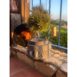 Molino de Piedra Volcánica de 20 cm, molino para cafe o semillas