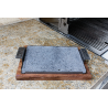 Plancha Atizar de 20X30cm Con Base de Madera y Agarraderas
