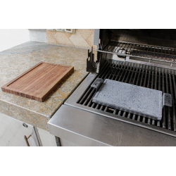 Plancha Atizar de 20X30cm Con Base de Madera y Agarraderas