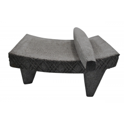 Métlatl Metate de Piedra Volcánica con Metlapil 22x30cm (8.6x11.8in)